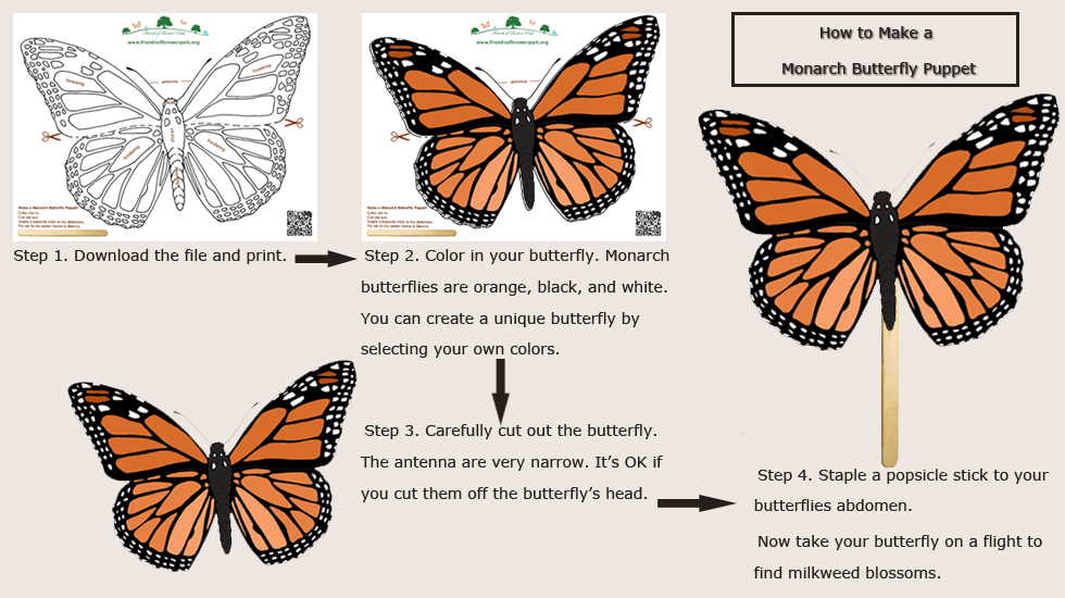 Simple-Monarch-Buterfly-Puppet